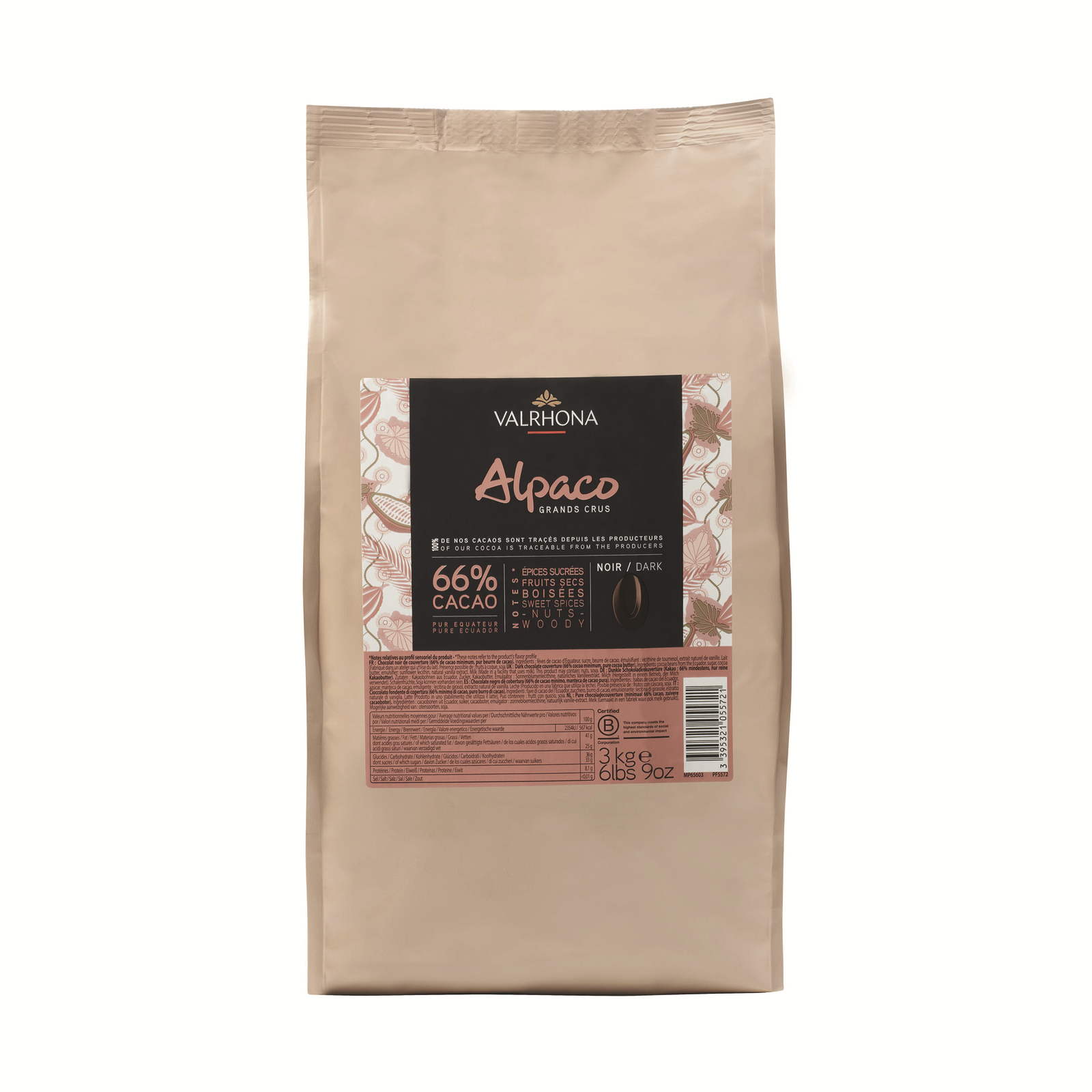 Valrhona Alpaco 66% Grand Cru Dark Chocolate